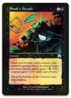Shade's Breath #167 (Foil) (NM) Onslaught ONS Magic MTG - Image 1