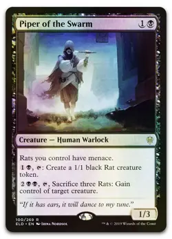 Piper of the Swarm #100 (Foil) (LP) Throne of Eldraine ELD Magic MTG - Image 1