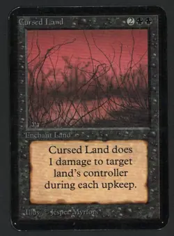***Alpha Cursed Land*** MTG Alpha Magic Kid Icarus - Image 1