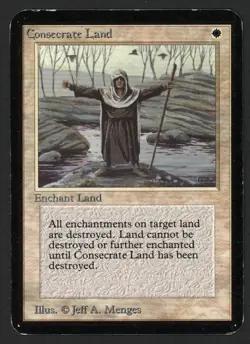 ***Alpha Consecrate Land*** MTG Alpha Magic Kid Icarus - Image 1