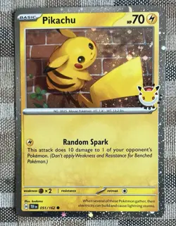 Pokemon Pikachu 051/162 Pokemon Day 2026 30th Anniversary Stamped Promo Card - Image 1