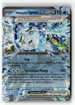 Wellspring Mask Ogerpon ex ⭐ 027/131 Holo Prismatic Evolutions Pokemon NM - Image 1