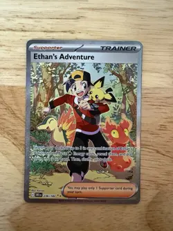 Pokemon TCG Sv10 Destined Rivals: Ethan's Adventure 236/182 SIR Trainer - Image 1