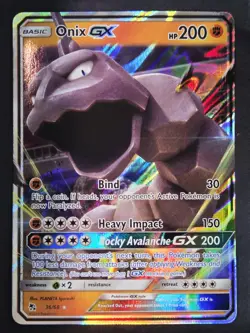 Onix GX 36/68 Pokemon Hidden Fates 2019 Holo Ultra Rare NM - Image 1