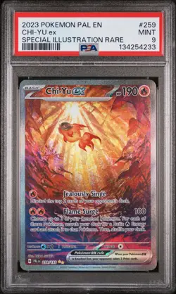 2023 POKEMON PAL EN-PALDEA EVOLVED 259 CHI-YU EX SPECIAL ILLUSTRATION RARE PSA 9 - Image 1