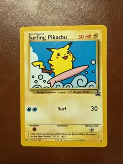 Pokemon Black Star Promo, Surfing Pikachu/#28 (NM-) - Image 1