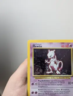 Pokemon Mewtu (Mewtwo) 10/102 Base Set Holo Vintage WOTC LP German - Image 3