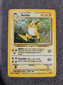 Pokemon - Raichu Holo - Base Set 14/102 - Unlimited - EX-NM - Image 1