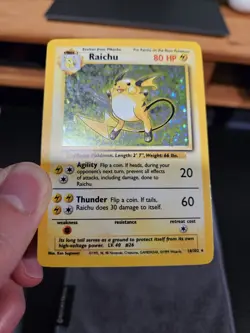 Pokemon - Raichu Holo - Base Set 14/102 - Unlimited - EX-NM - Image 3