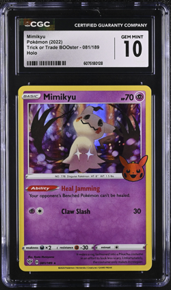 Pokemon BOOster Trick Or Trade 2022 Halloween Mimikyu 081/1 Holo CGC Gem Mint 10 - Image 1