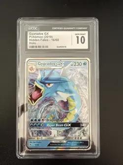 Pokemon Gyarados GX TCG Hidden Fates Holo Ultra Rare Card 16/68 CGC 10 - Image 1