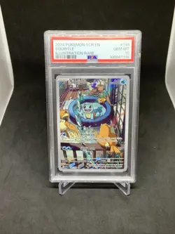 2024 Pokemon SCR EN Squirtle Illustration Rare Psa 10 - Image 1