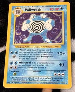 Pokemon TCG Poliwrath Base Set 13/102 Holo Unlimited - Image 1
