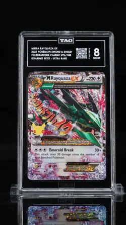 Pokemon M Rayquaza EX 76/108 Celebrations 25th Anniversary Tag 8 NM MT - Image 1