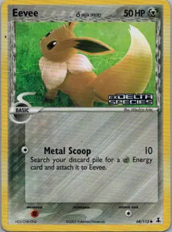 Pokemon TCG Eevee 68/113 Delta Species Reverse MP - Image 1