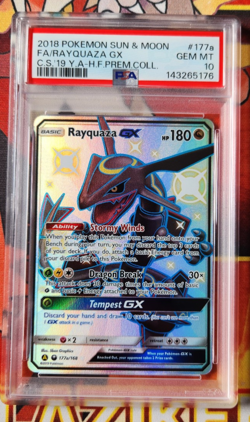 Rayquaza Gx 177a/168 2019 Hidden Fates Premium Collection Pokemon PSA 10 - Image 1