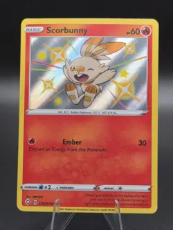 Scorbunny SV015/SV122 Shining Fates: Shiny Vault Holo - Pokemon TCG - NM - Image 1