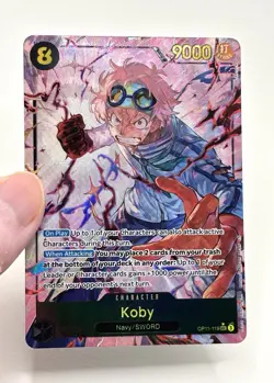 One Piece CCG Koby Secret Rare Alternate Art OP11-119 Mint Pack Fresh - Image 3