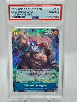 2024 ONE PIECE OP08-TWO LEGENDS ALTERNATE ART #043 EDWARD NEWGATE PSA 10 ENGLISH - Image 1