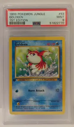 Goldeen 1999 Pokemon Jungle 1st Edition #53 PSA 9 Mint - Image 1