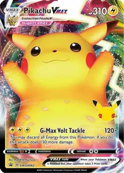 Moderately Played, English - 1 x Pokemon Pikachu VMAX - SWSH062 - Promo Sword an - Image 1
