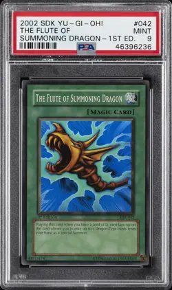 2002 YU-GI-OH! STARTER DECK: KAIBA 1ST ED THE FLUTE OF SUMMONING DRAGON PSA 9 - Image 1