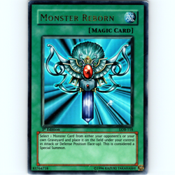 Yugioh Monster Reborn LOB-118 1st Edition Ultra Rare Holo AE - MP-LP 💎 - Image 1