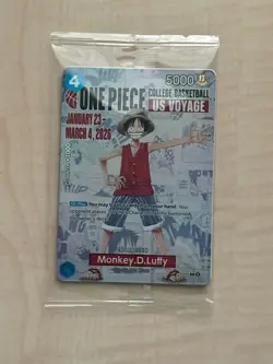 One Piece Monkey. D. Luffy US Voyage College Basketball Promo Card (Sealed) - Image 1