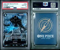 2025 ONE PIECE OP10-ROYAL BLOOD ALTERNATE ART #082 KUZAN PSA 10 - Image 3