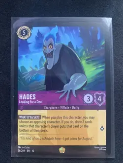 Disney Lorcana Whispers In The Well Hades 56/204 Legendary Card Non Foil - Image 1