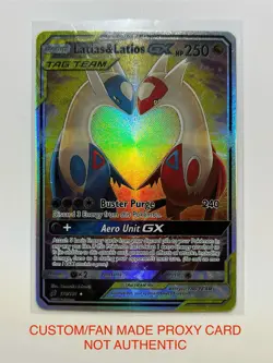 Custom Latias & Latios GX 170 Alternate Alt Art Tag Team Up DIY ACG Flash Card - Image 1