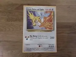 ARTICUNO MOLTRES and ZAPDOS Big Bang. Giant Pokemon Card 1999 Promo Not For Play - Image 1