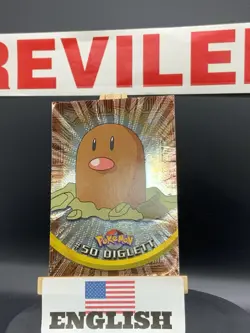 #50 Diglett Holo Series 1 Topps - Pokemon Card Damage - HP - Image 1
