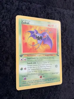 Zubat 1st Edition 57/62 Fossil Set - Common Pokemon Card - NM - Image 2