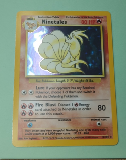 Ninetales 12/102 WOTC Holo Rare Base Set 1999 Pokemon Trading Card TCG HP (#1) - Image 2
