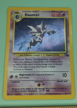 Pokemon Haunter 6/62 Fossil Holo Rare HP Trading Card TCG - Image 1