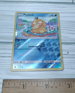 Pokemon TCG Psyduck Sun & Moon Base Set 28/149 Common Reverse Holo Trading Card - Image 1