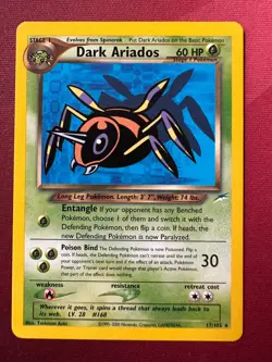 DARK ARIADOS 17/105 Neo Destiny Unlimited rare Pokemon card NEAR MINT NM - Image 1