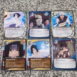 6 Naruto Cards Sasuke Uchiha Kabuto Yakushi Snake Sword Visual Jutsu - Image 1
