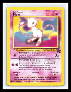 💥 2000 Pokemon Mew Black Star Promo # 8 Pokemon League Vintage Rare Card - Image 1
