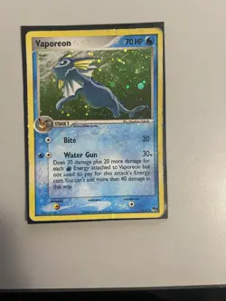 Vaporeon 6/17 POP Series 3 Rare Pokemon TCG card - Image 1