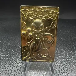 1999 MEWTWO Gold Bar Card Limited Edition Burger King Gold Plated Pokemon - Image 1