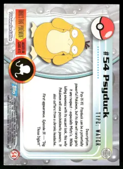 Pokemon Cards Psyduck #54 Topps Trading Cards Series 1 LP *2 - Image 2