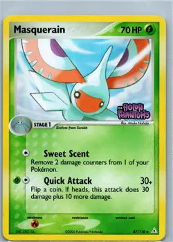Masquerain 47/110 EX Holon Phantoms Stamped Reverse Holo Pokemon Card - Image 1
