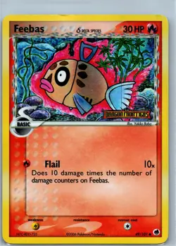 Pokemon Card - Feebas Dragon Frontiers 49/101 Common Reverse Holo Stamped - Image 1