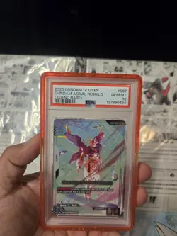 Gundam Card Game Gundam Aerial Rebuild Legend Rare+ 2025 GD01 EN Unit 067 PSA 10 - Image 1