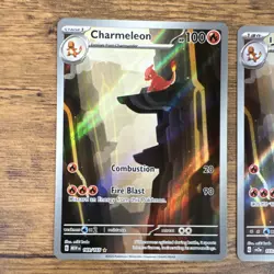 Pokemon Scarlet/Violet Charmeleon 169/165 SIR Holo Lot 2 Cards *ACTUALLY* NM - Image 2
