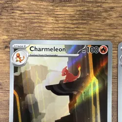 Pokemon Scarlet/Violet Charmeleon 169/165 SIR Holo Lot 2 Cards *ACTUALLY* NM - Image 4