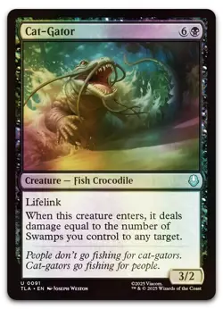 Cat-Gator #91 (Foil) (NM) TLA Magic MTG - Image 1