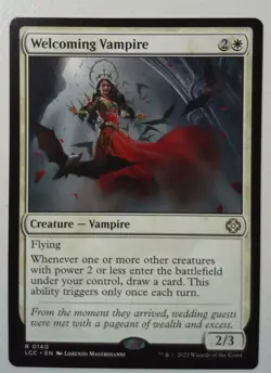 Welcoming Vampire *Rare* Magic MtG x1 LCC Commander Lost Caverns - Image 1
